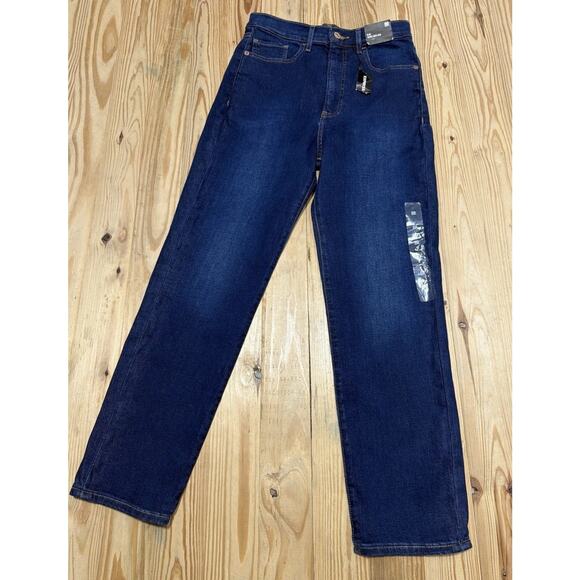 Express Slim Super High Rise Dark Wash Jeans NWT Size 8R 27x27 - Picture 1 of 9